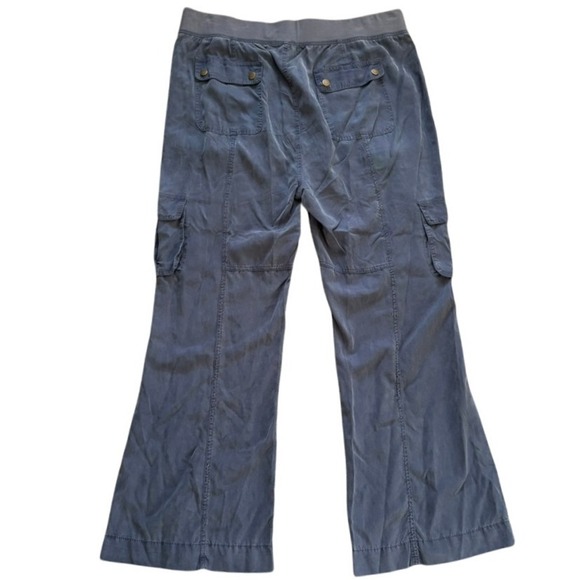 XCVI Washburn Cargo Pants Sz XL Blue Utlilty Lightweight Flare‎ Leg Comfort - Picture 8 of 10